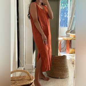 Madewell linen midi dress